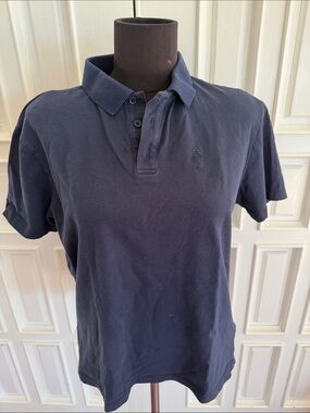 Men's Navy Polo Shirt with Subtle Embroidered Chest Detail